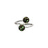 Obsidian | .925 Sterling Silver | Firefly Glass | Infinity Helix Ring